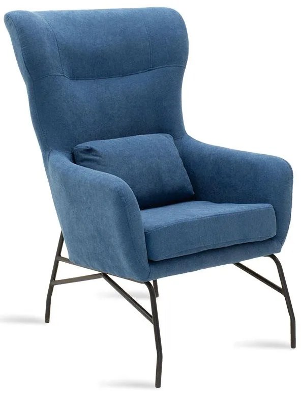 Πολυθρόνα - μπερζέρα Rimbo με ύφασμα μπλε 66x81x102εκ 66x81x102 εκ.