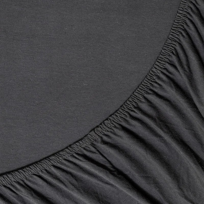 Σεντόνι με λάστιχο Jersey 160x200+40 Night Black 5510134