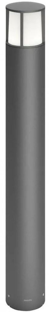 Philips Mygarden Φωτιστικό Κολωνάκι LED Εξωτερικού Χώρου 6W με Θερμό Λευκό Φως IP44 Ασημί