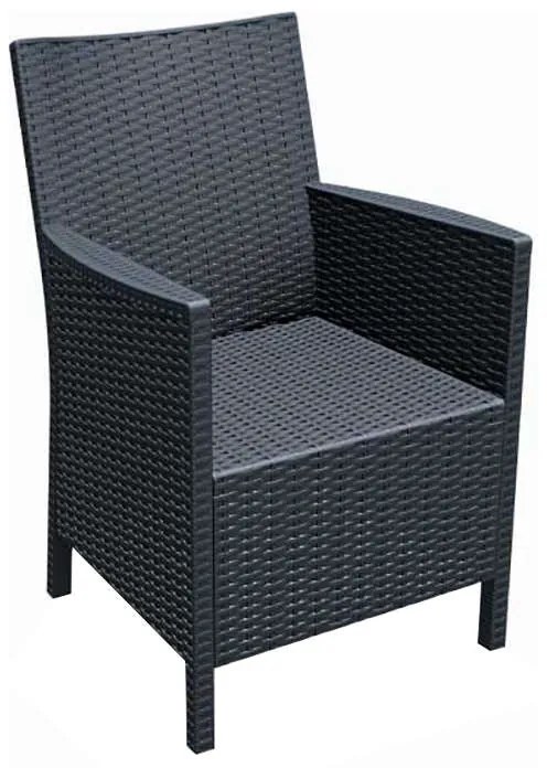 SIESTA CALIFORNIA DARK GREY ΠΟΛΥΘΡΟΝΑ ΠΟΛ/ΝΙΟΥ 59X63X90εκ.53.0070