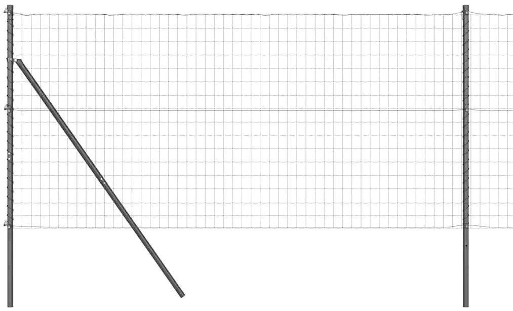 vidaXL Φράχτης με Στήλες. Γκρι 1.2 x 10 m Ατσάλι