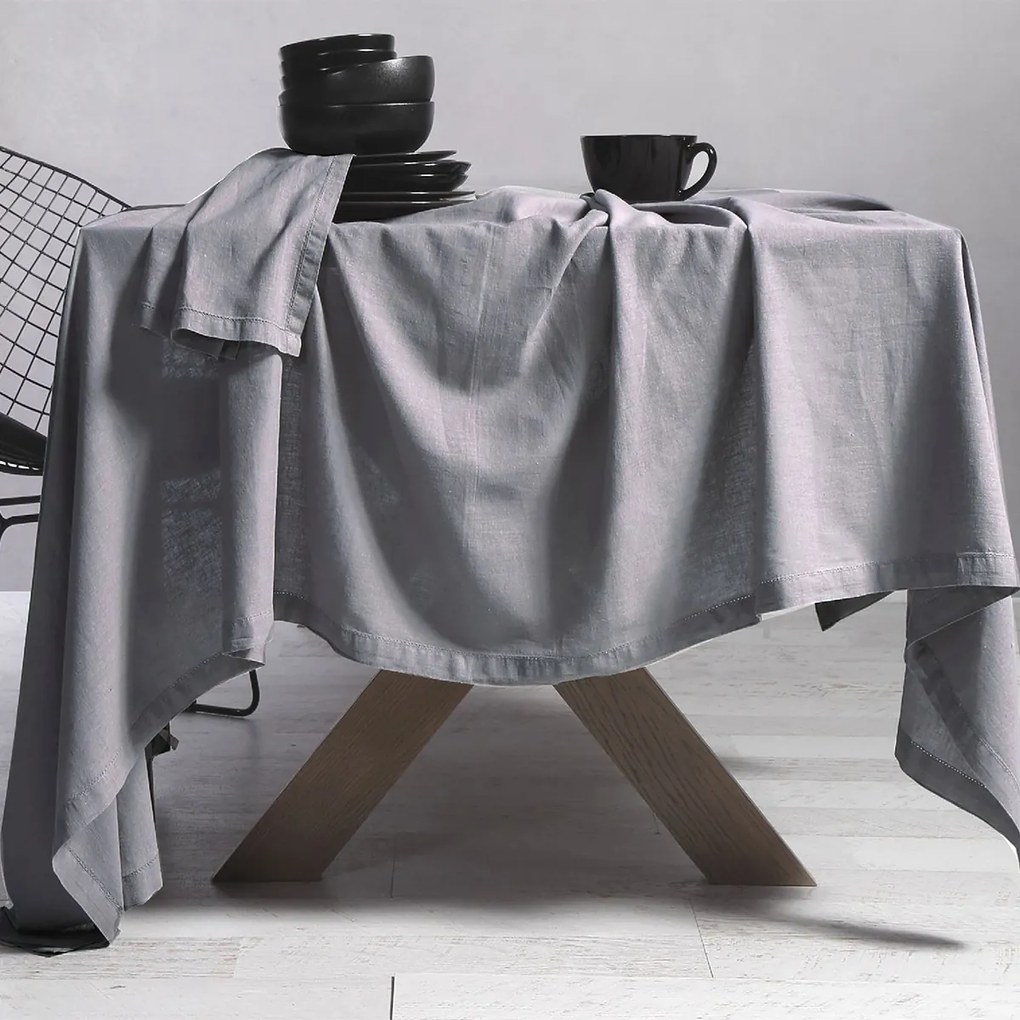Τραπεζομάντηλο (150x300) Nef-Nef Homeware Cotton Linen Silver