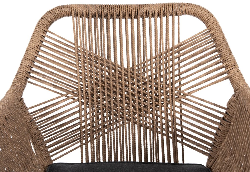 ΠΟΛΥΘΡΟΝΑ TOPIN HM6048.03 ΑΛΟΥΜΙΝΙΟ ΑΝΘΡΑΚΙ-P.E. RATTAN ΜΠΕΖ-ΜΑΞΙΛΑΡΙ ΑΝΘΡΑΚΙ (1 Τεμμάχια)