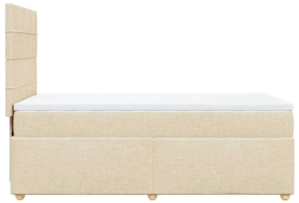 ΚΡΕΒΑΤΙ BOXSPRING ΜΕ ΣΤΡΩΜΑ ΚΡΕΜ 100 X 200 ΕΚ. ΥΦΑΣΜΑΤΙΝΟ 3293496