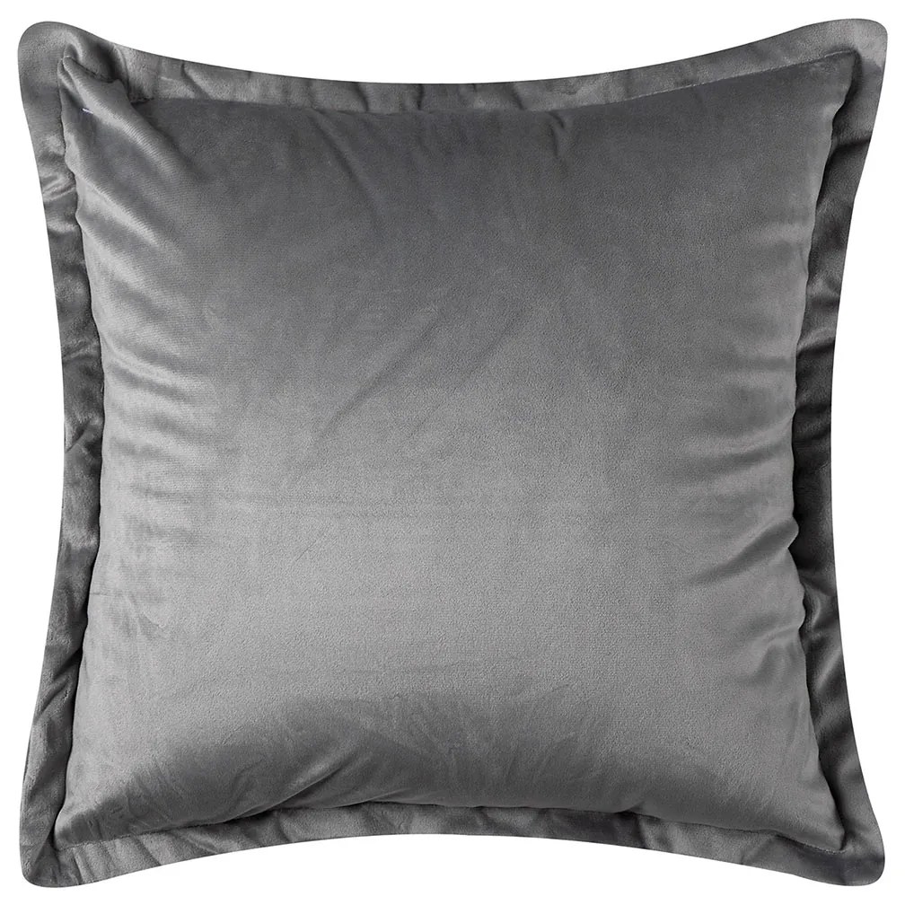 Βελουτέ Διακοσμητική Μαξιλαροθήκη (45x45) Silk Fashion A804 Ανοιχτό Γκρι