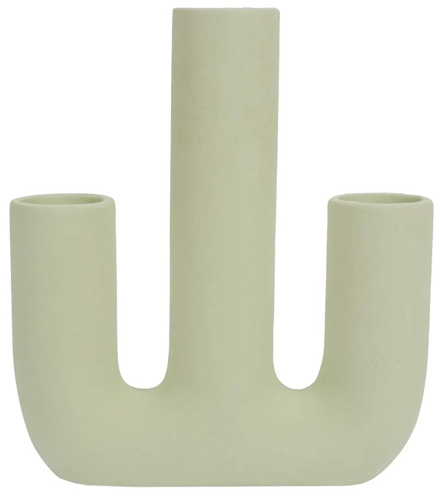 Βάζα / caches pots The home deco factory  VASE CERAMIQUE 3 TUBES ARTY VERT D EAU M12