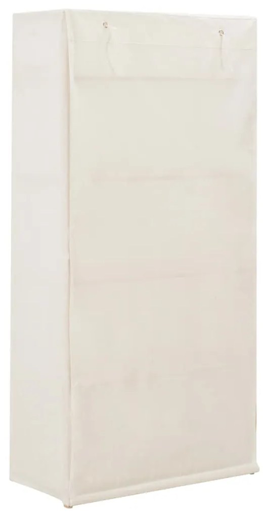 vidaXL Ντουλάπα Λευκή 79 x 40 x 170 εκ. Υφασμάτινη