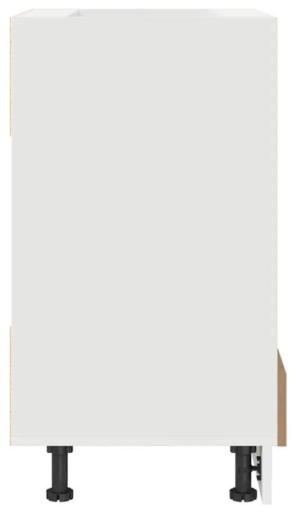 vidaXL Ντουλάπι φούρνου με αποθήκευση artisan δρυς 60 x 46 x 81.5 εκ