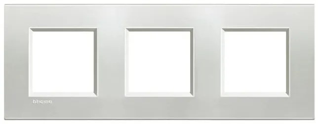 Πλαίσιο 3 x 2 Θέσεων Ασημί Bticino LNA4802M3AG Legrand-LNA4802M3AG-Ασημί LNA4802M3AG