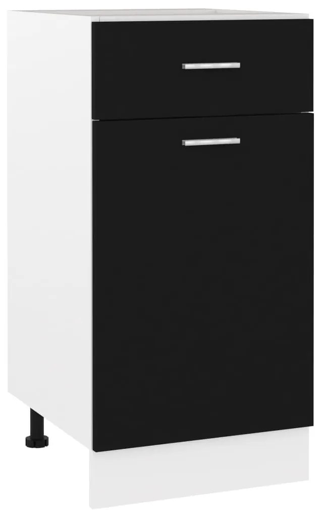 vidaXL Ντουλάπι με Συρτάρι Lyon Μαύρο 40x46x81,5 εκ. Επεξ. Ξύλο