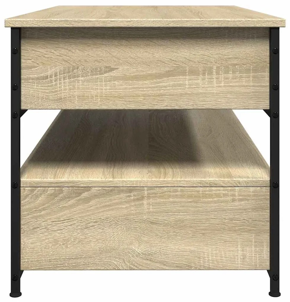 vidaXL Τραπεζάκι Σαλονιού Sonoma Δρυς 85x50x50 εκ. Επ. Ξύλο & Μέταλλο