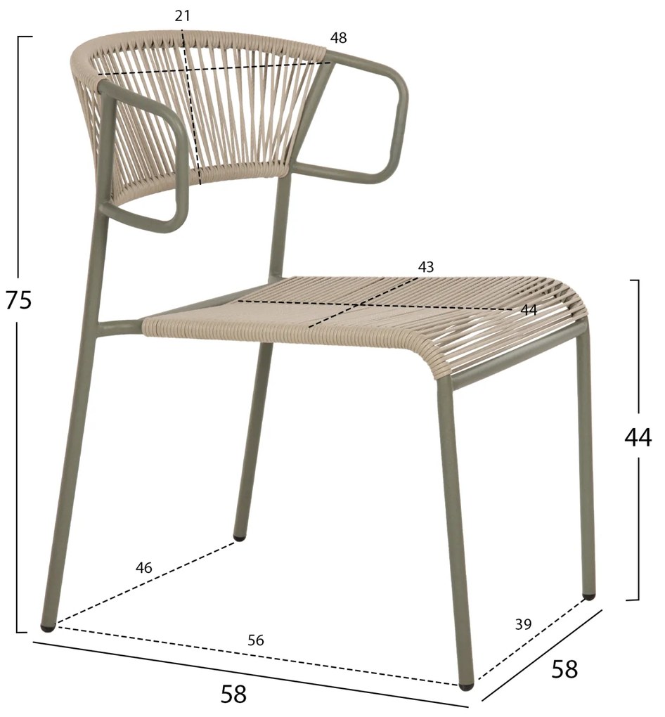 ΚΑΡΕΚΛΑ SUKI HM6053.05 ΜΕΤΑΛΛO KAI ΣΥΝΘΕΤΙΚΟ RATTAN ΣΕ ΑΝΟΙΧΤΟ ΠΡΑΣΙΝΟ 54x62x80Υεκ - 0610452 - HM6053.05