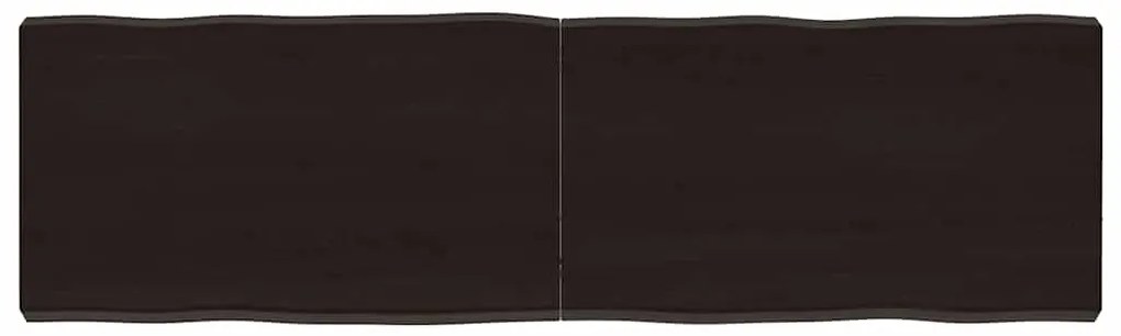 vidaXL Επιφ Τραπεζιού Αν Καφέ 140x40x(2-6)εκ.Ακατέργ. Μασίφ Ξύλο Δρυός