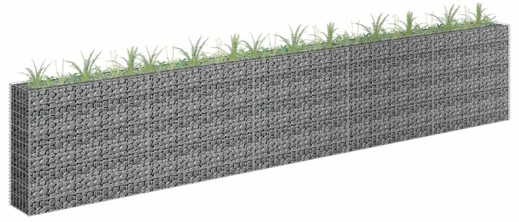 vidaXL Συρματοκιβώτιο-Γλάστρα Υπερυψωμένη 450x30x90 εκ. Γαλβ. Χάλυβας