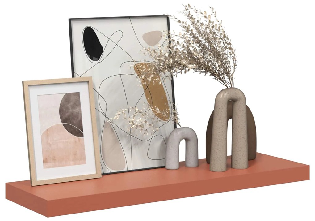 vidaXL Ράφι Τοίχου 4 pcs Κόκκινο 90 x 23,5 x 4 εκ Επεξεργασμένο ξύλο