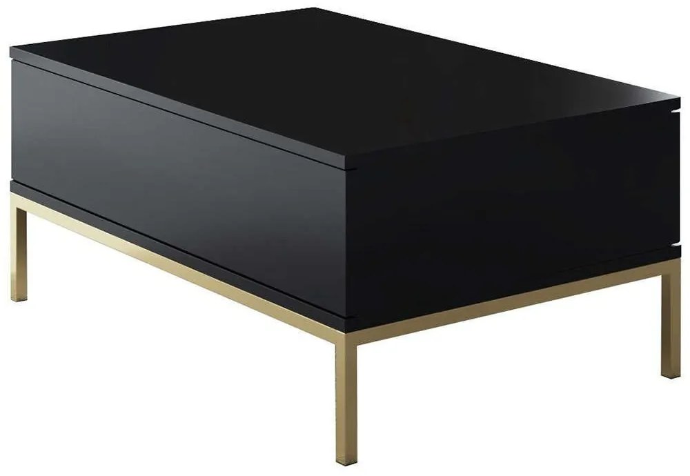 Τραπέζι Σαλονιού Lord 618BLY1214 90x60x40cm Black-Gold