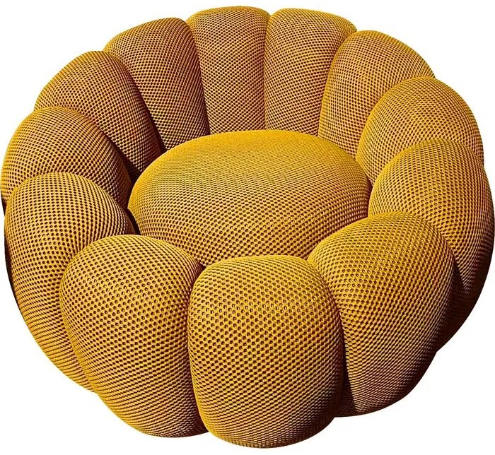 Swivel Armchair Peppo Bloom Yellow - Κίτρινο