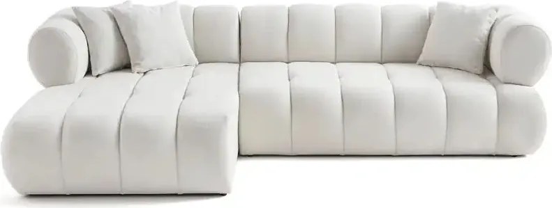 Corner Sofa Petra Left - White White