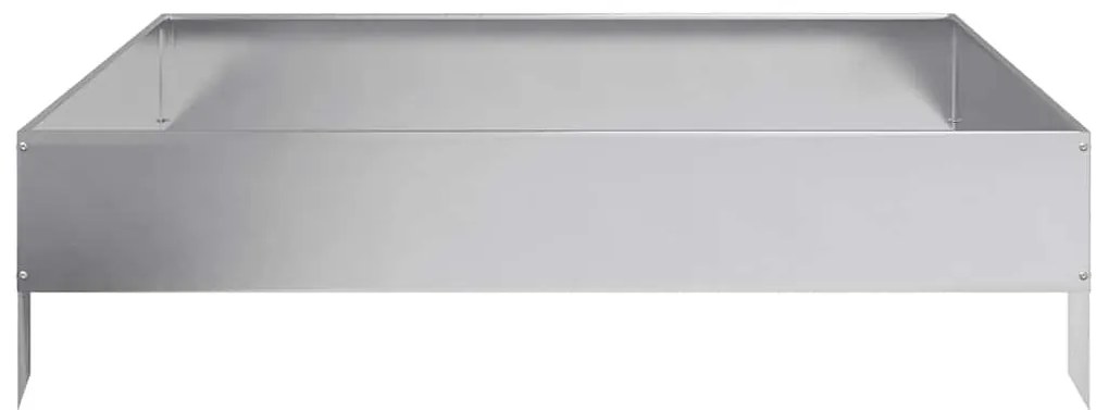 vidaXL Ζαρντινιέρα Υπερυψωμένη 100x100x26 εκ. Γαλβανισμένο Χάλυβα