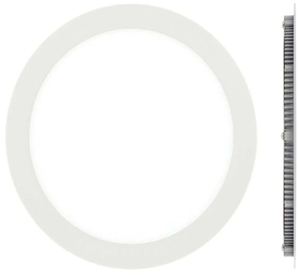 Panel Led Χωνευτό VK/04050/W/W Φ22,5x1,5cm Led 1440Lm 18W 3000K White VKLed Round