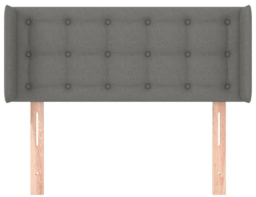vidaXL Κεφαλάρι με Πτερύγια Σκούρο Γκρι 83x16x78/88 εκ. Υφασμάτινο