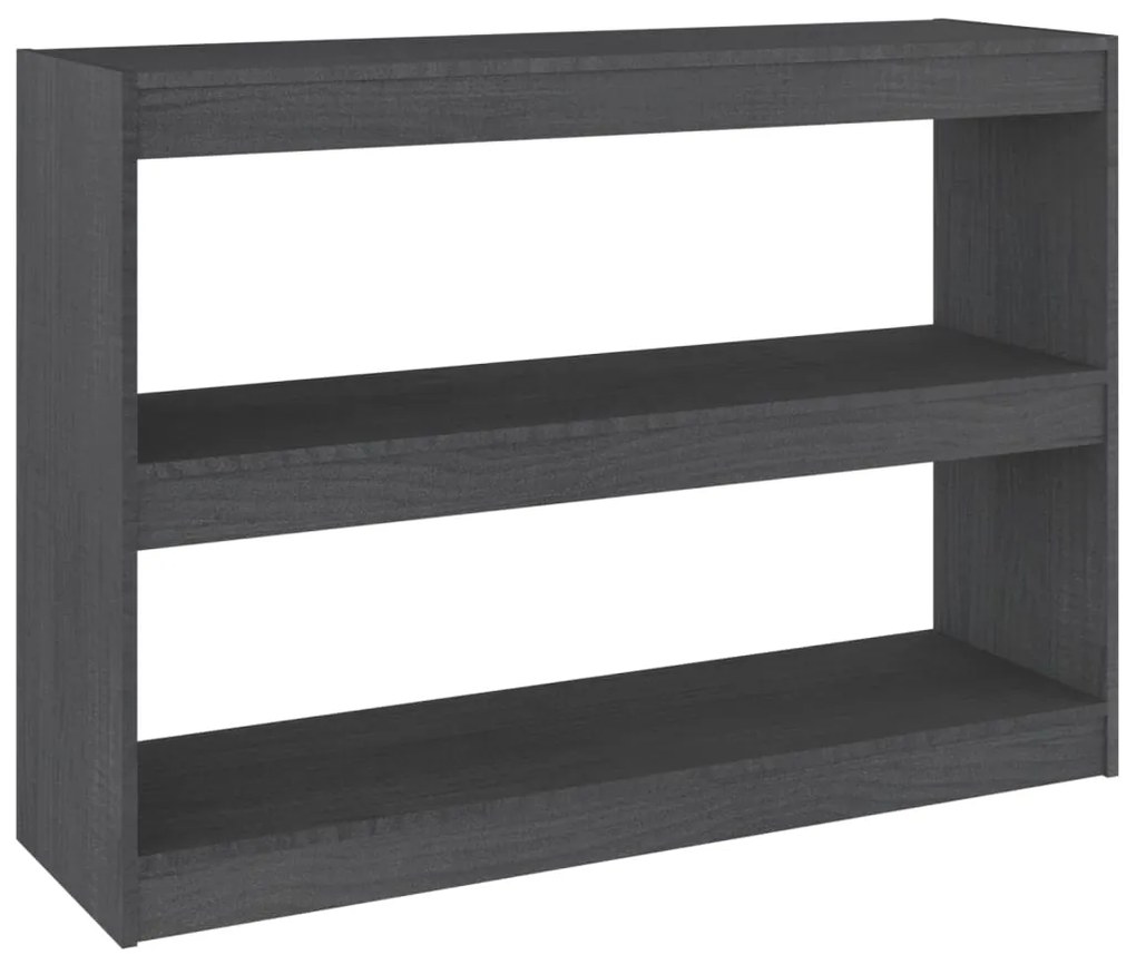 vidaXL Βιβλιοθήκη/Διαχωριστικό Χώρου Γκρι 100x30x71,5 εκ. Ξύλο Πεύκου