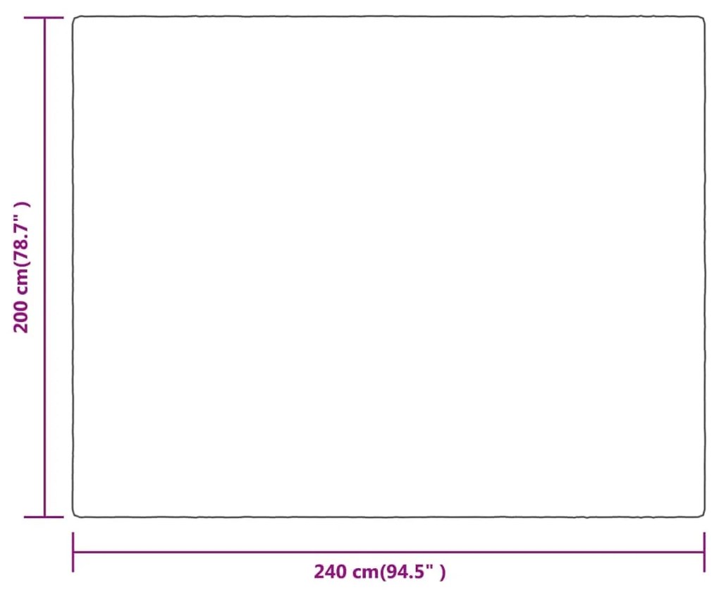vidaXL Κουβέρτα Μαύρη 200 x 240 εκ. από Πολυεστέρα