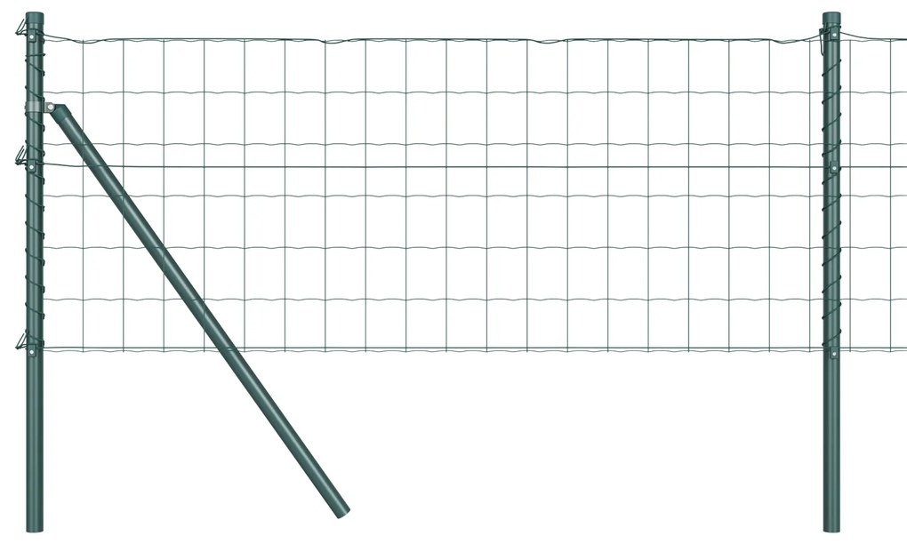 vidaXL Euro Fence με 13 Πόλους 0.8x25 μ Γαλβανισμένος Σιδερένιος Πράσινος