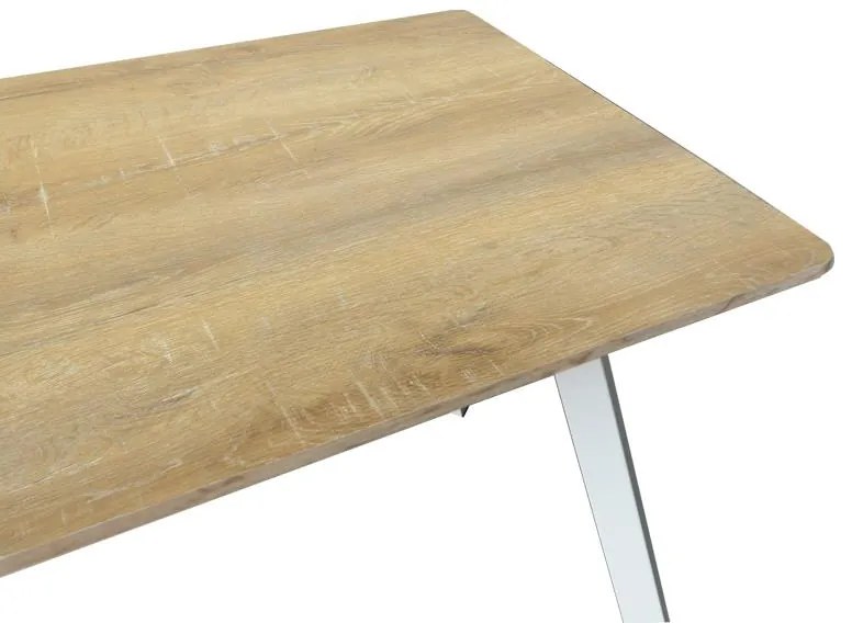 Τραπέζι Squaro sonoma mdf με λευκά μεταλλικά πόδια 120x70x75εκ 120x70x75 εκ.