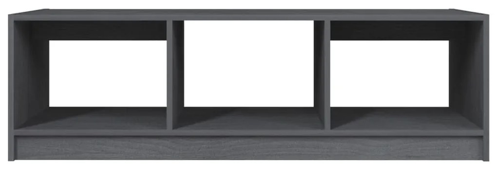 vidaXL Τραπεζάκι Σαλονιού Γκρι 110 x 50 x 34 εκ. από Μασίφ Ξύλο Πεύκου