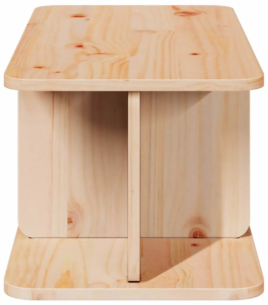 vidaXL Τραπεζάκι σαλονιού Φυσικό 80 x 39,5 x 33,5 εκ Μασίφ ξύλο πεύκου