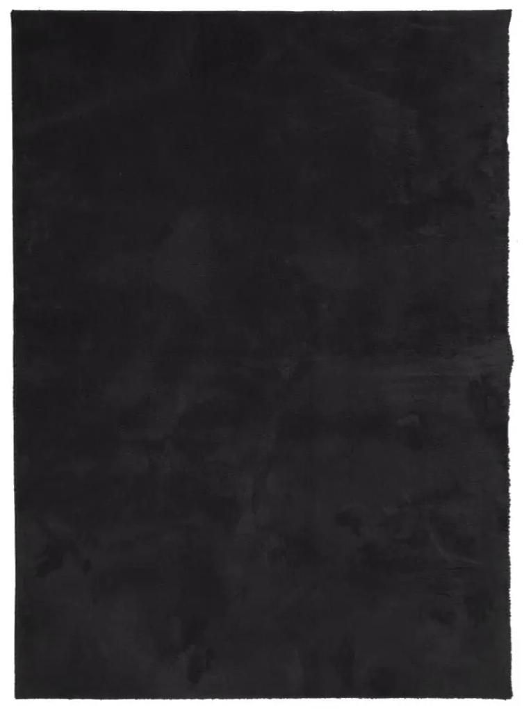 Χαλί HUARTE με Κοντό Πέλος Μαλακό/ Πλενόμενο Μαύρο 200x280 εκ. - Μαύρο