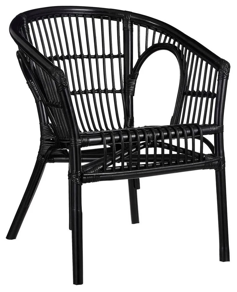 ΠΟΛΥΘΡΟΝΑ Zambia RATTAN ΜΑΥΡΟ - L59xw58xh76cm