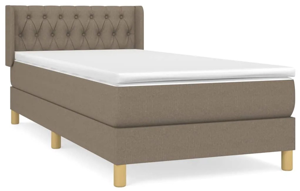 ΚΡΕΒΑΤΙ BOXSPRING ΜΕ ΣΤΡΩΜΑ TAUPE 100 X 200 ΕΚ. ΥΦΑΣΜΑΤΙΝΟ 3130493