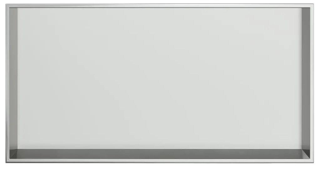vidaXL Εσοχή Ντους Βουρστ. Ασήμι 62x32x9 εκ. Αν. Ατσάλι
