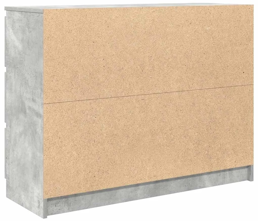 Sideboard Μπετόν Γκρι 100x35x76 cm Κατασκευασμένο ξύλο - Γκρι
