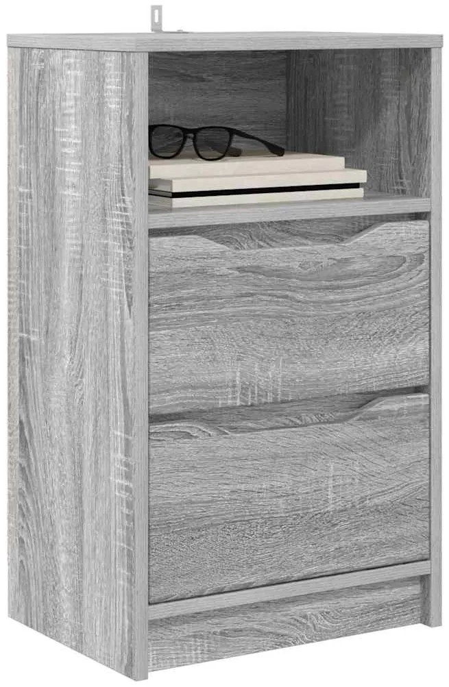 vidaXL Κομοδίνο Γκρίζο Σονομα 40 x 30 x 467 εκ Επεξεργασμένο ξύλο