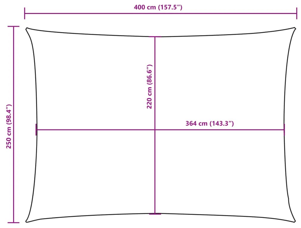 Πανί Σκίασης Ορθογώνιο Taupe 2,5 x 4 μ. από Ύφασμα Oxford - Μπεζ-Γκρι