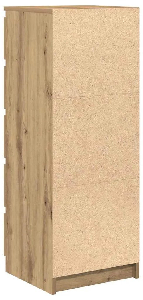 Συρταριέρα με Συρτάρια Τεχνίτης Δρυς 37,5x35x99 εκ. Επεξ. Ξύλο - Καφέ
