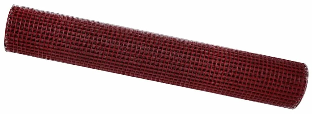 vidaXL Συγκολλητός φράχτης από σύρμα Κόκκινο 1.5 x 25 m Ατσάλι