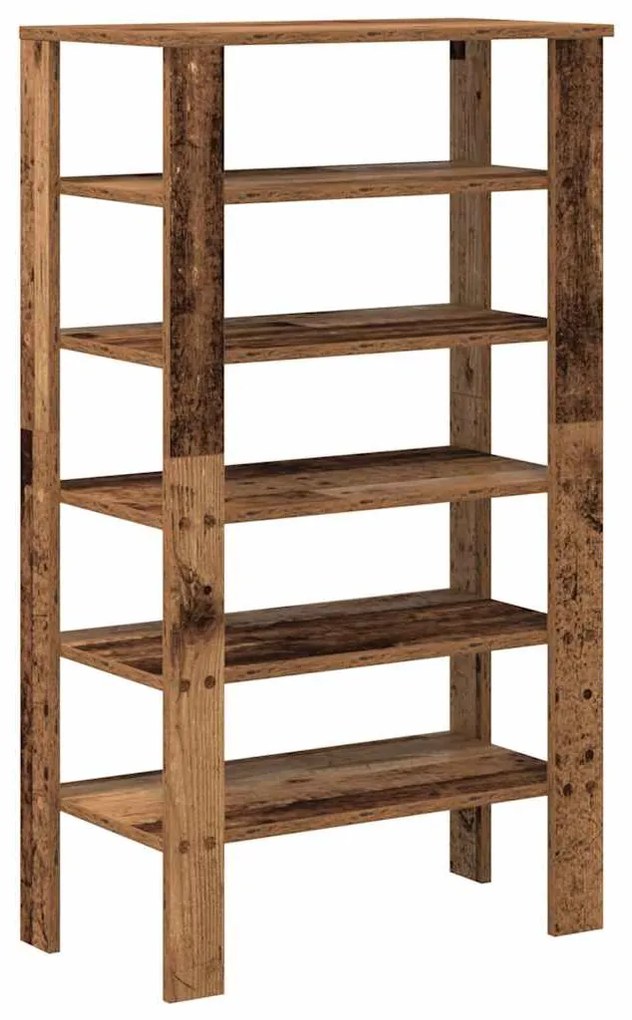 Ράφι παπουτσιών Παλιό ξύλο 61x32x105 cm Κατασκευασμένο ξύλο - Καφέ