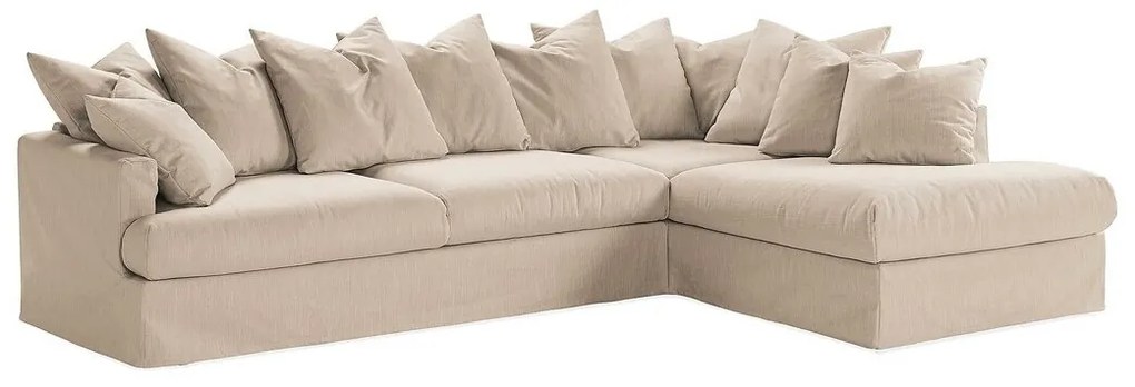Γωνιακός Καναπές Seattle V100, Μπεζ, 304x200x89cm, Πόδια: Μεταλλικά | Epipla1.gr