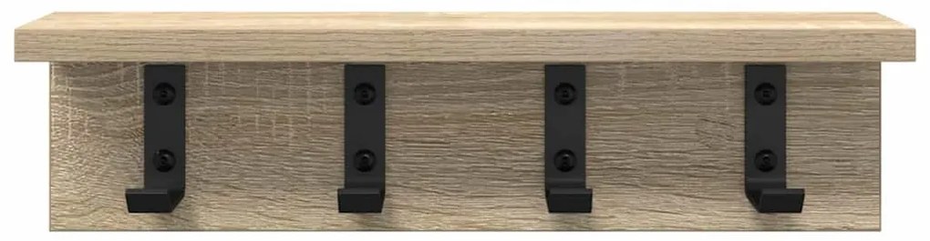 vidaXL Τοίχου Κρεμάστρα με ράφι Sonoma Δρυς 40 x 10.5 x 10.5 εκ
