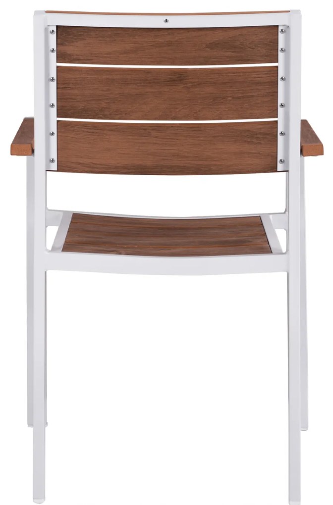 ΠΟΛΥΘΡΟΝΑ ΑΛΟΥΜΙΝΙΟΥ SAGA ΛΕΥΚΗ ΜΕ POLYWOOD HM5127.01 55x56x85Υ εκ. (1 Τεμμάχια)