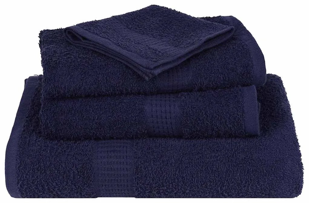 vidaXL Σετ Πετσετών 6 Τεμαχίων FROGN Μπλε Σκούρο 360 γρ./μ²