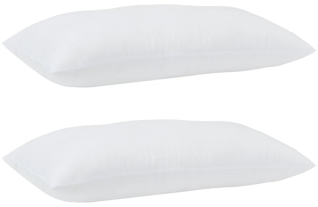 vidaXL Μαξιλάρια 2 pcs Λευκό 40 x 80 cm 85gsm 100% πολυεστέρας
