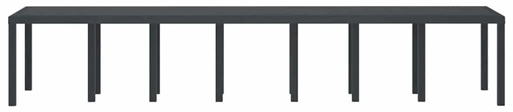 vidaXL Τραπέζι Κήπου Ανθρακί 400 x 100 x 73 εκ. συνθετικό ρατάν