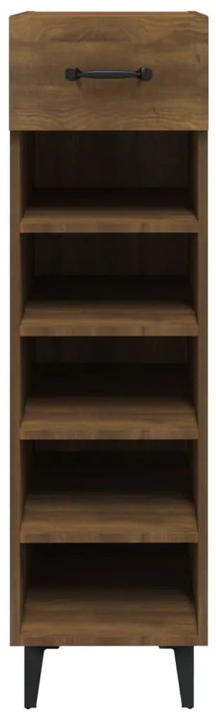 vidaXL Παπουτσοθήκη Καφέ Δρυς 30x35x105 εκ. από Επεξεργασμένο Ξύλο