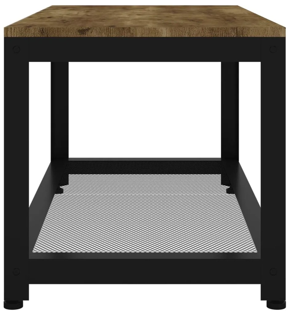 vidaXL Τραπεζάκι Σαλονιού Σκ. Καφέ/Μαύρο 90x45x45 εκ. από MDF/Σίδερο