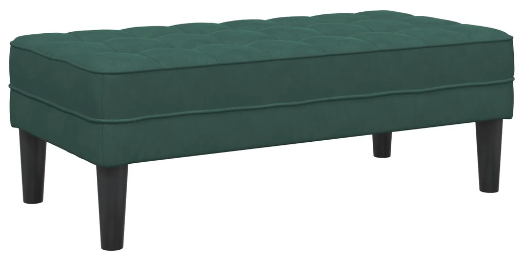 vidaXL Παγκάκι Σκούρο Πράσινο 113x57x39 εκ. Βελούδο